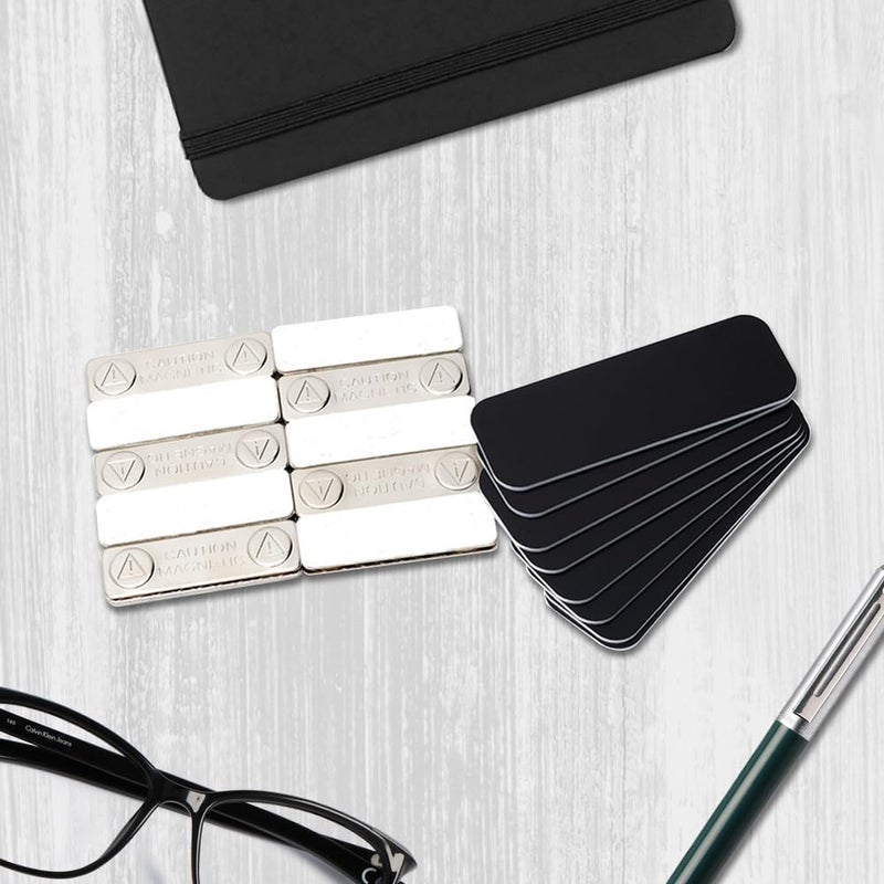 All Quality Brushed Gold Name Tag Blanks â€“ 25 Pack, 1" x 3", Round Corners, Durable Plastic Engravable Badges with Magnetic Backing â€“ All Quality Badges - Image 3